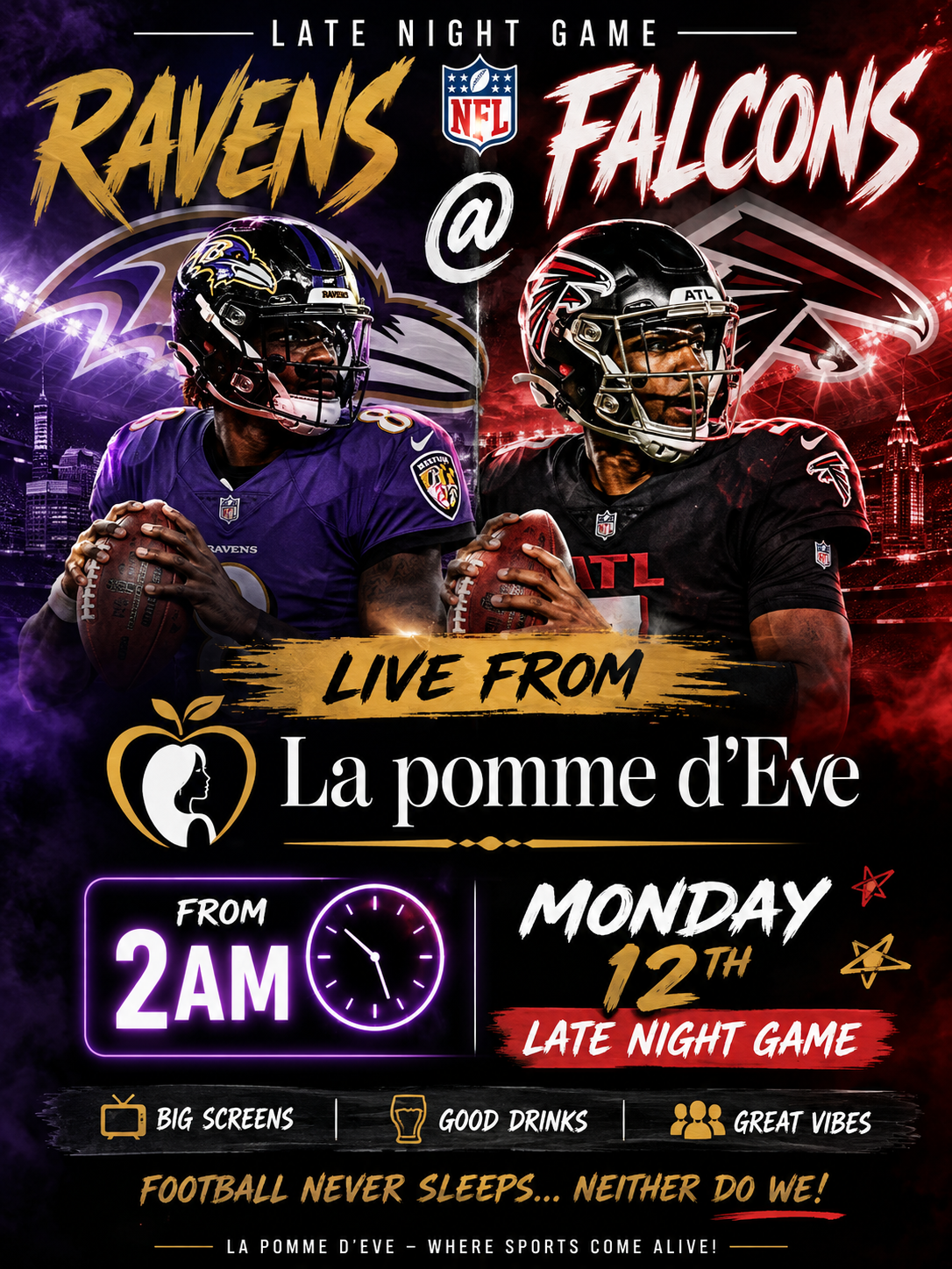 SUNDAY LATE NIGHT NFL GAME