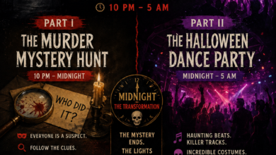 🎃 HALLOWEEN NIGHT: MURDER MYSTERY & DANCE PARTY 🩸